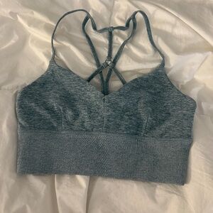 Alo Yoga baby blue cross back sports bra S